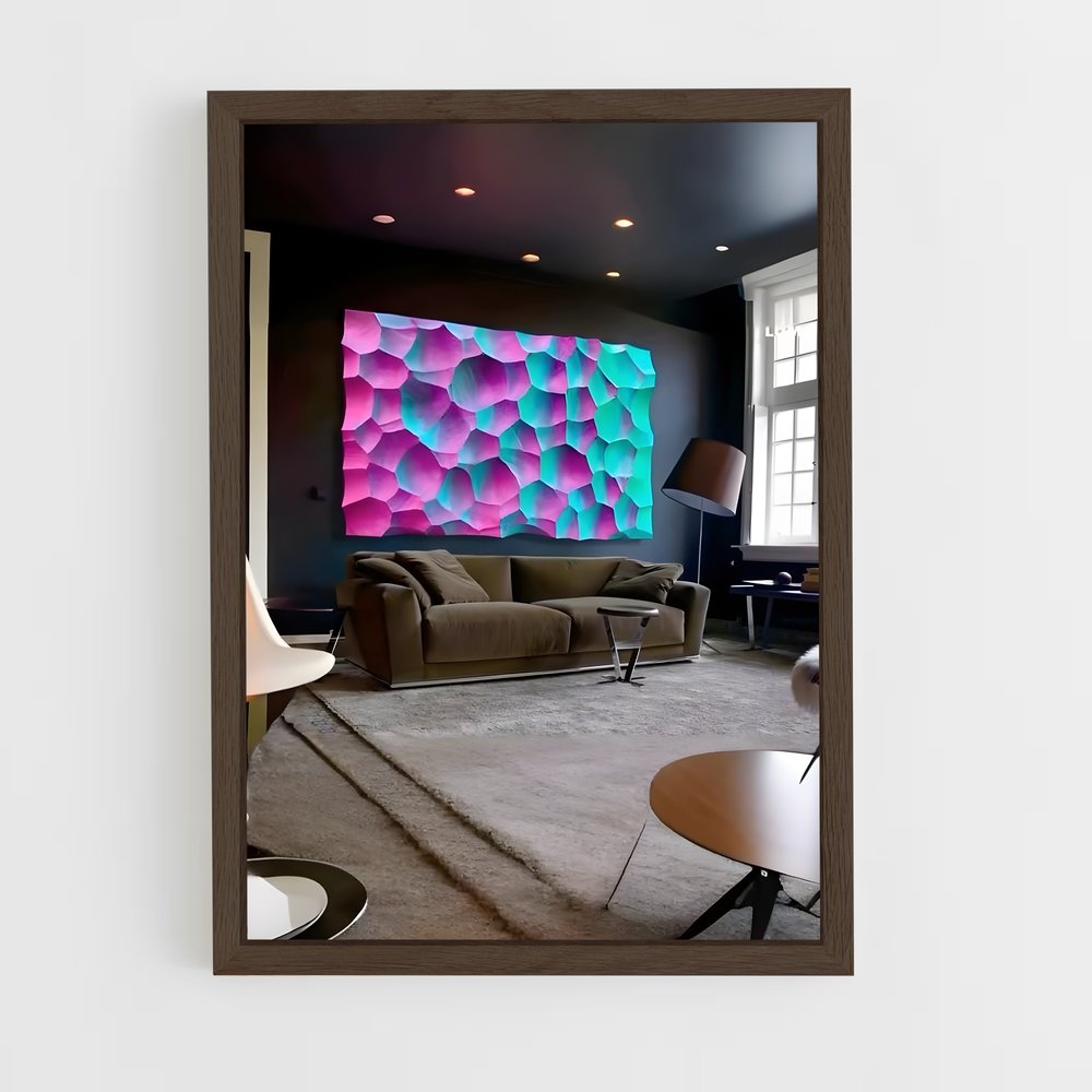 ap-3d art-7 cadre Bois foncé