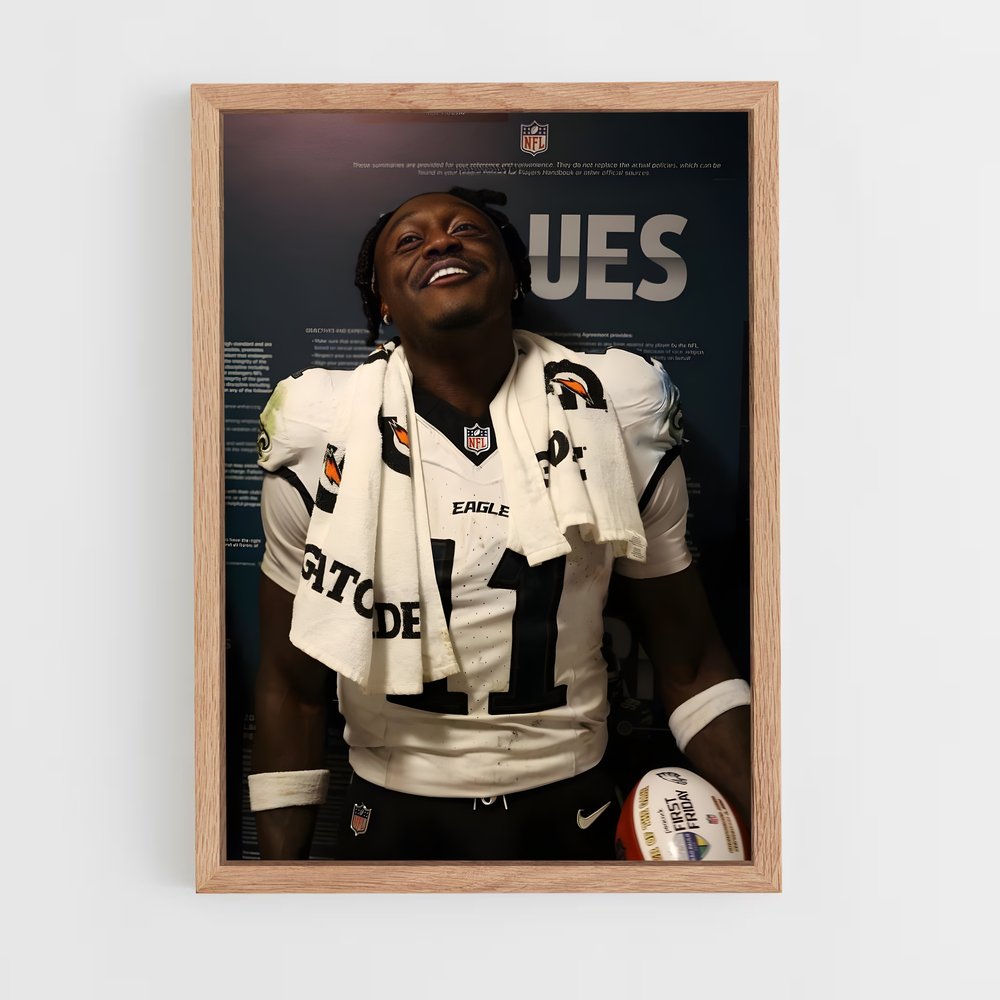 ap-a.j. brown-1 cadre Bois clair