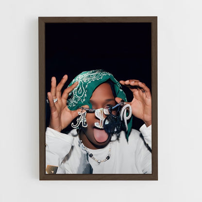 ap-a$ap rocky-4 cadre Bois foncé
