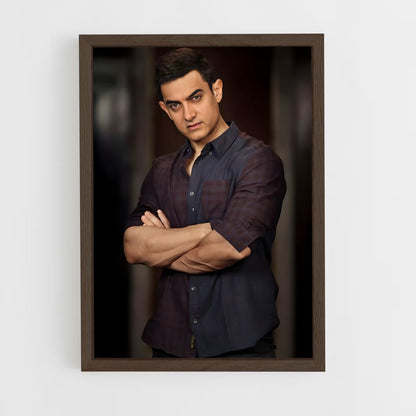 ap-aamir khan-1 cadre Bois foncé