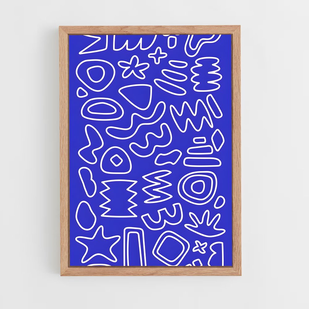 ap-abstract shapes-1 cadre Bois clair