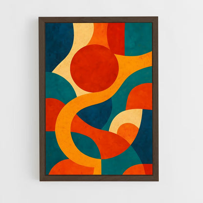 ap-abstract shapes-10 cadre Bois foncé