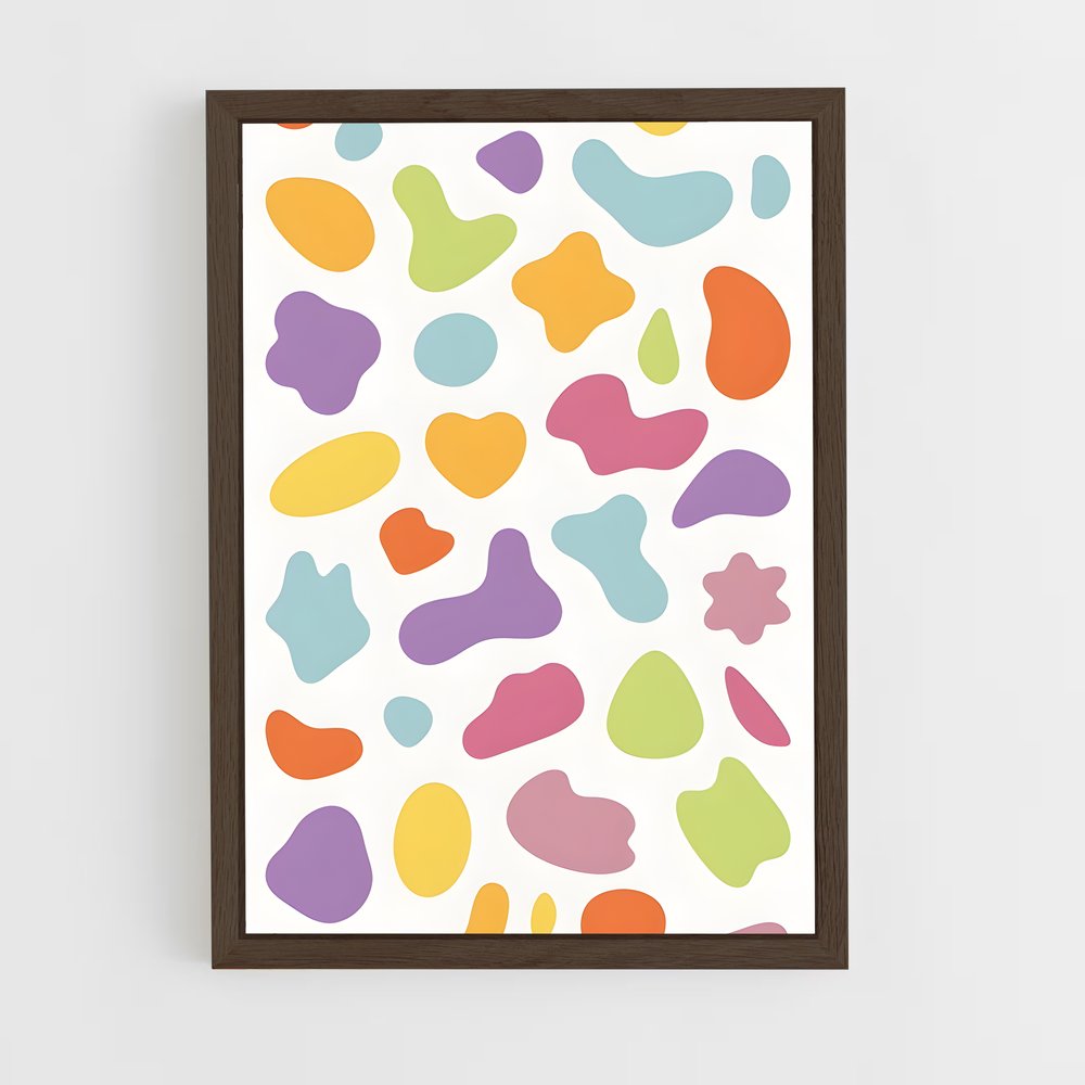 ap-abstract shapes-5 cadre Bois foncé