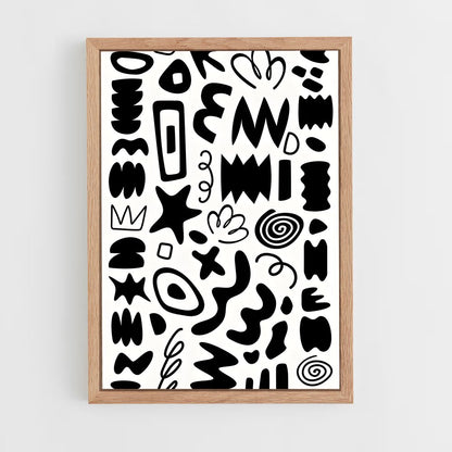 ap-abstract shapes-6 cadre Bois clair