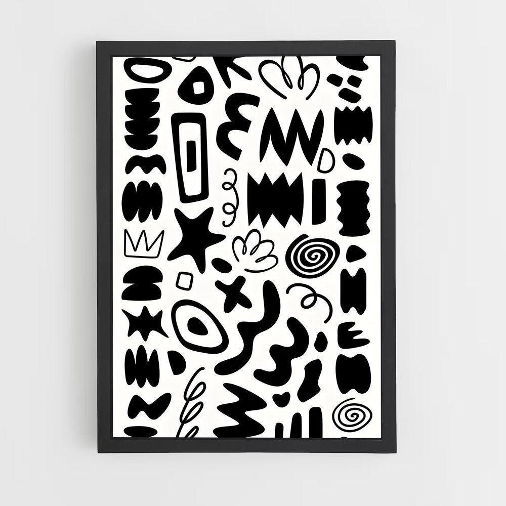 ap-abstract shapes-6 cadre Noir