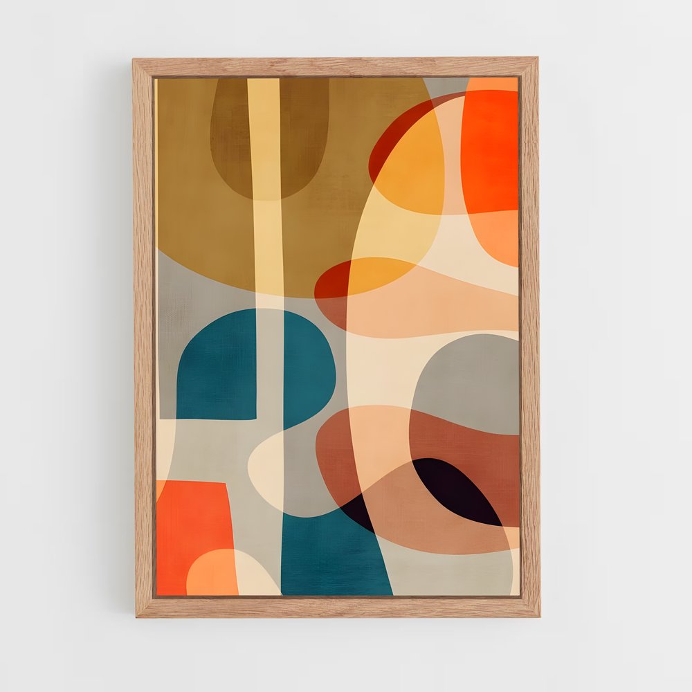 ap-abstract shapes-7 cadre Bois clair