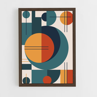 ap-abstract shapes-8 cadre Bois foncé