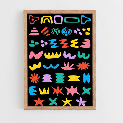 ap-abstract shapes-9 cadre Bois clair
