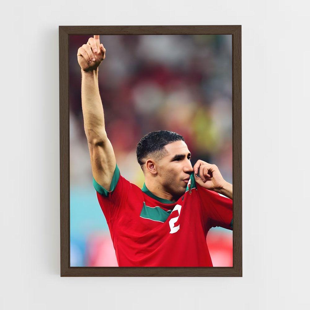 ap-achraf hakimi-9 cadre Bois foncé