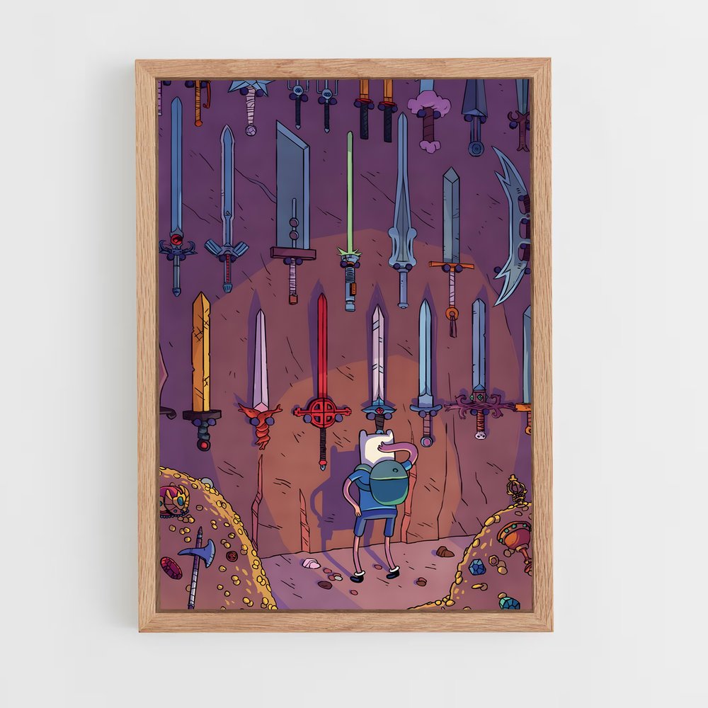 ap-adventure time-3 cadre Bois clair