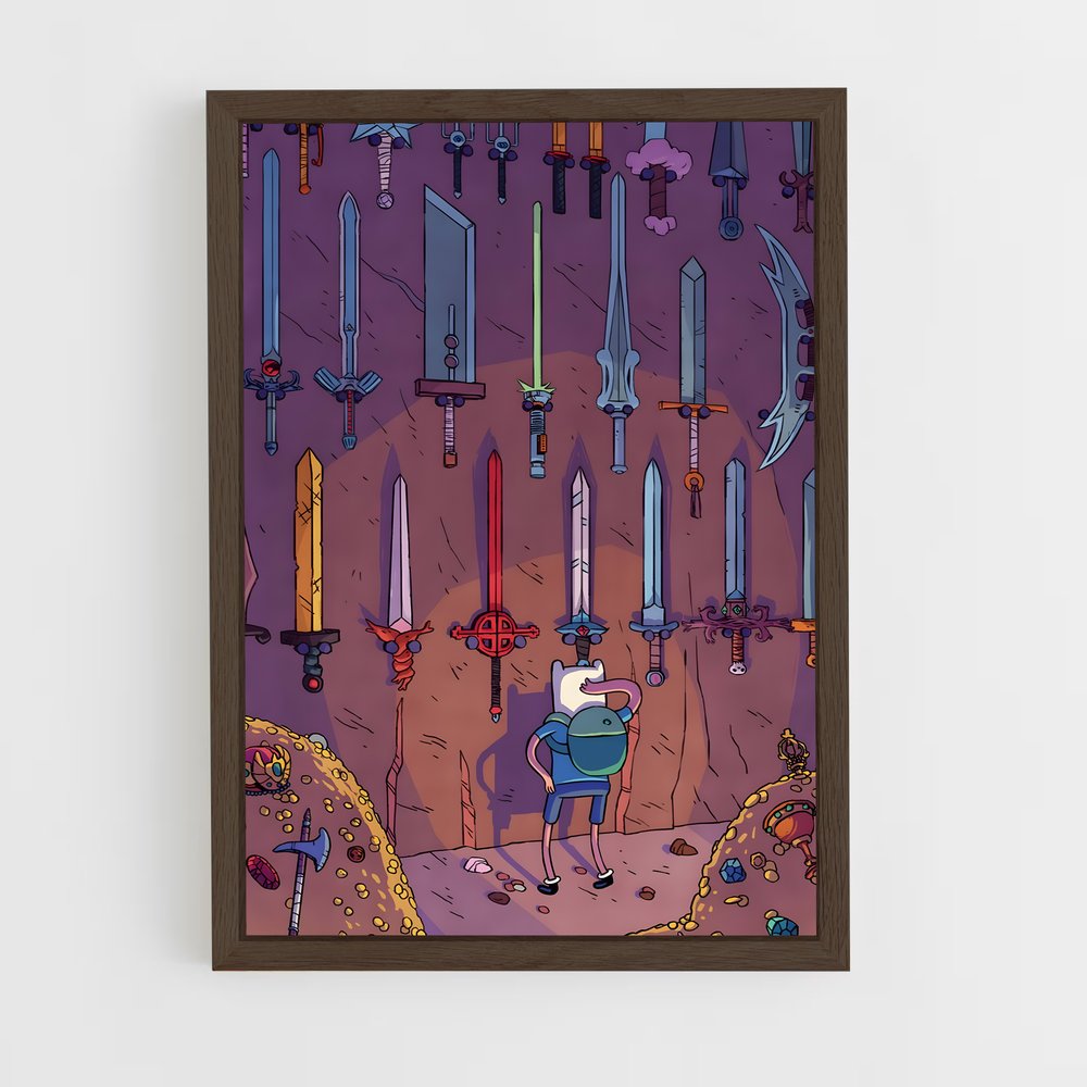 ap-adventure time-3 cadre Bois foncé