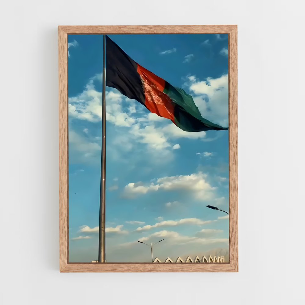 ap-afghanistan flag-4 cadre Bois clair