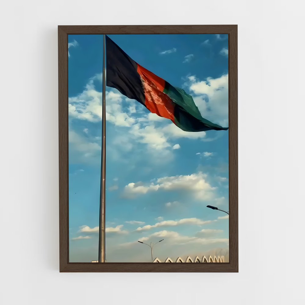 ap-afghanistan flag-4 cadre Bois foncé