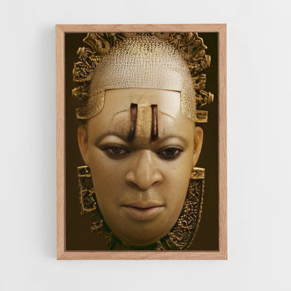 ap-african masks-3 cadre Bois clair