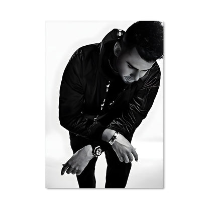 Poster Afrojack en Noir et Blanc