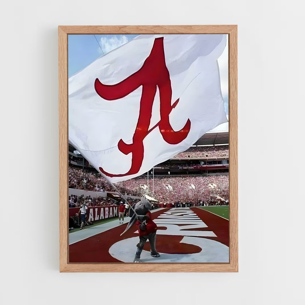 ap-alabama crimson tide-1 cadre Bois clair