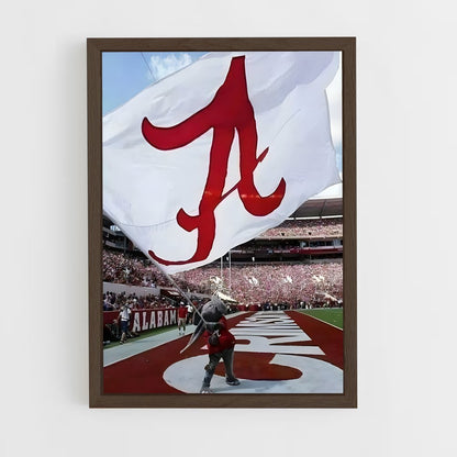 ap-alabama crimson tide-1 cadre Bois foncé
