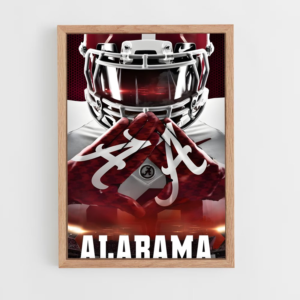 ap-alabama crimson tide-2 cadre Bois clair