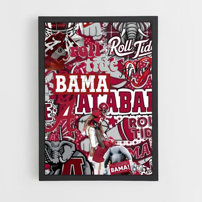 ap-alabama crimson tide-6 cadre Noir