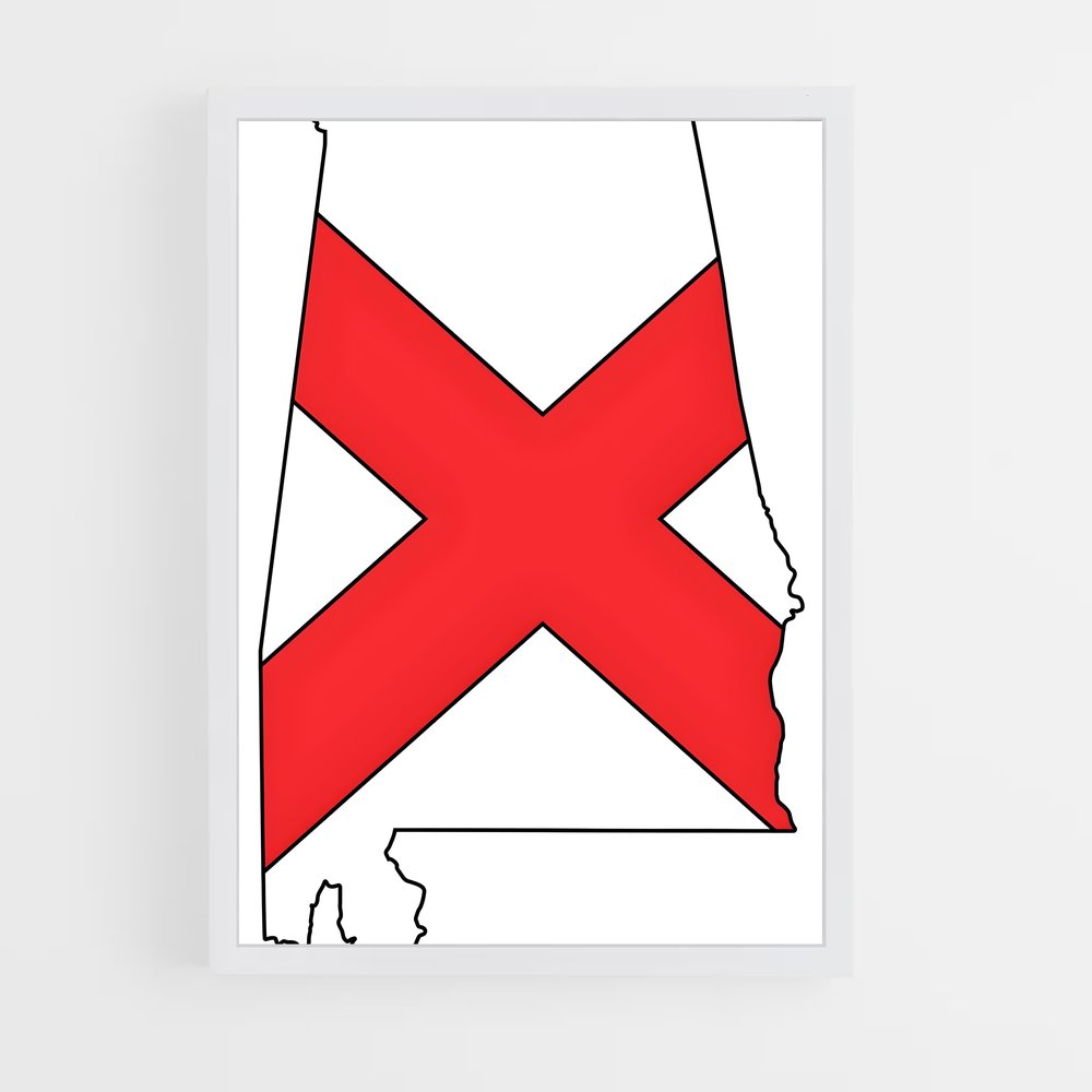 ap-alabama flag-1 cadre Blanc