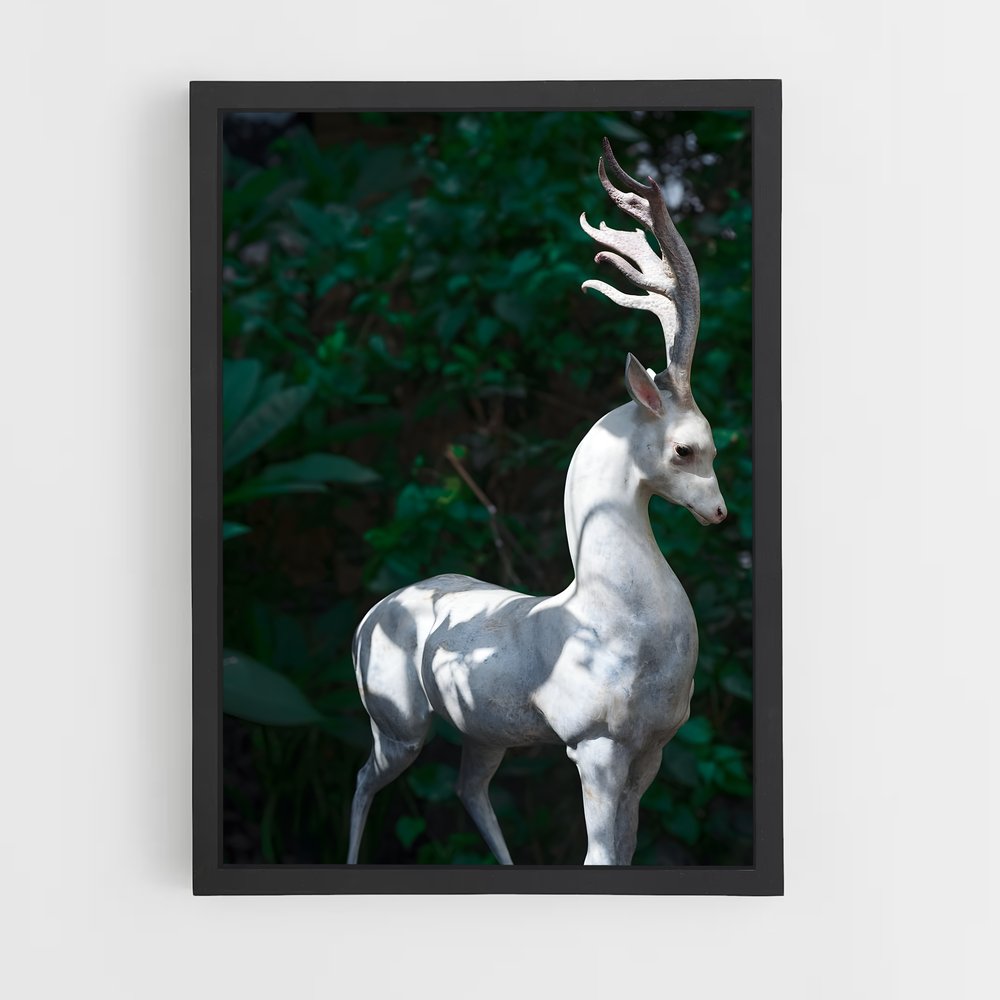 ap-albino deer-2 cadre Noir