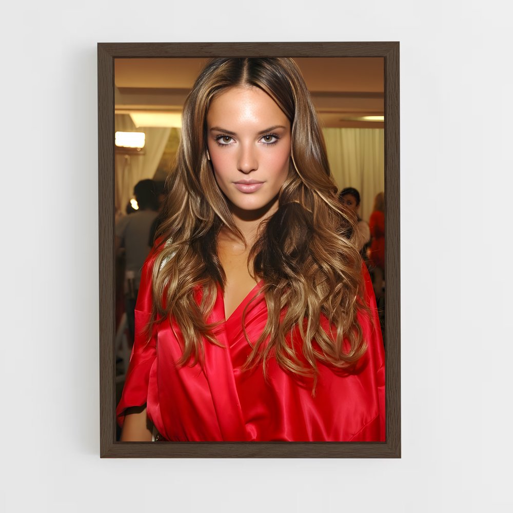 ap-alessandra ambrosio-4 cadre Bois foncé