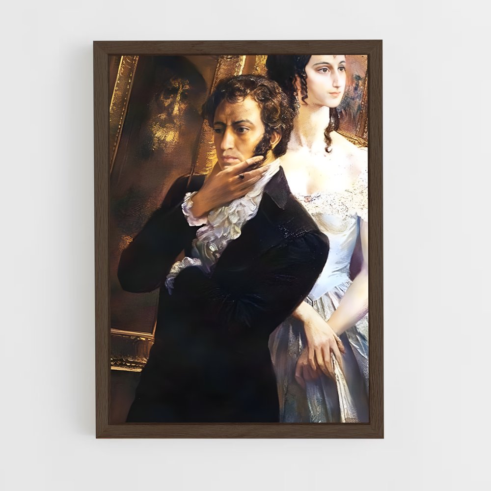 ap-alexander pushkin-2 cadre Bois foncé