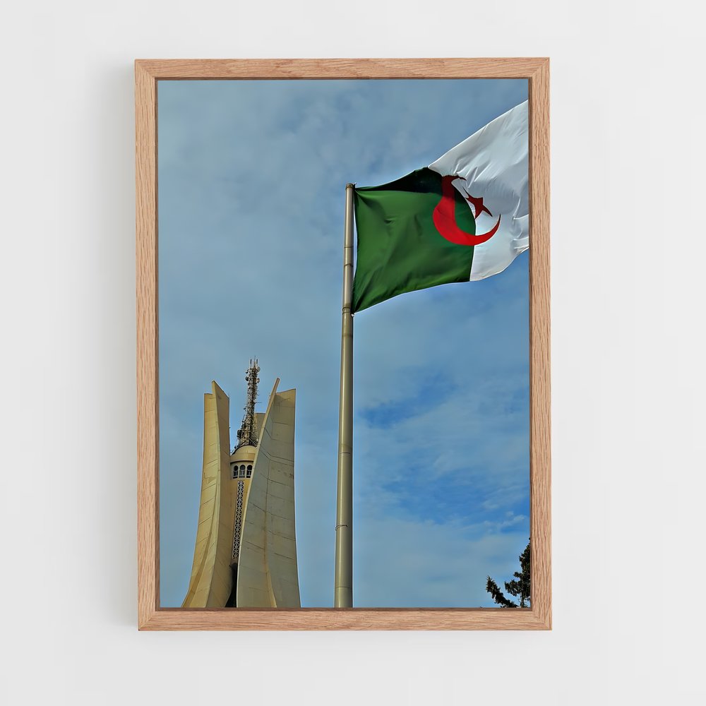 ap-algeria flag-2 cadre Bois clair
