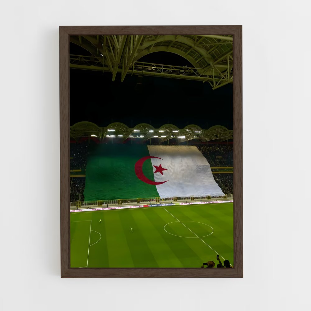 ap-algeria flag-3 cadre Bois foncé