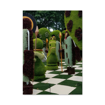 Poster Échecs au Jardin