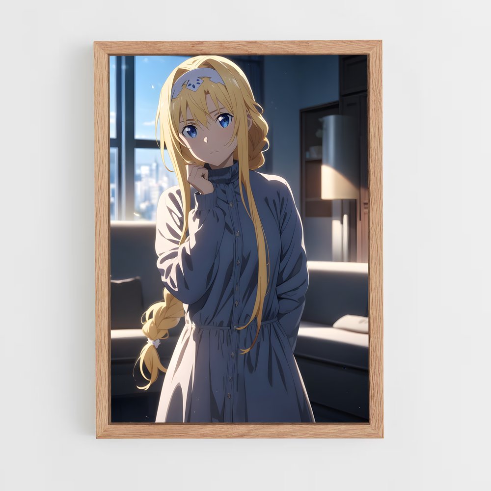 ap-alice sword art online-11 cadre Bois clair