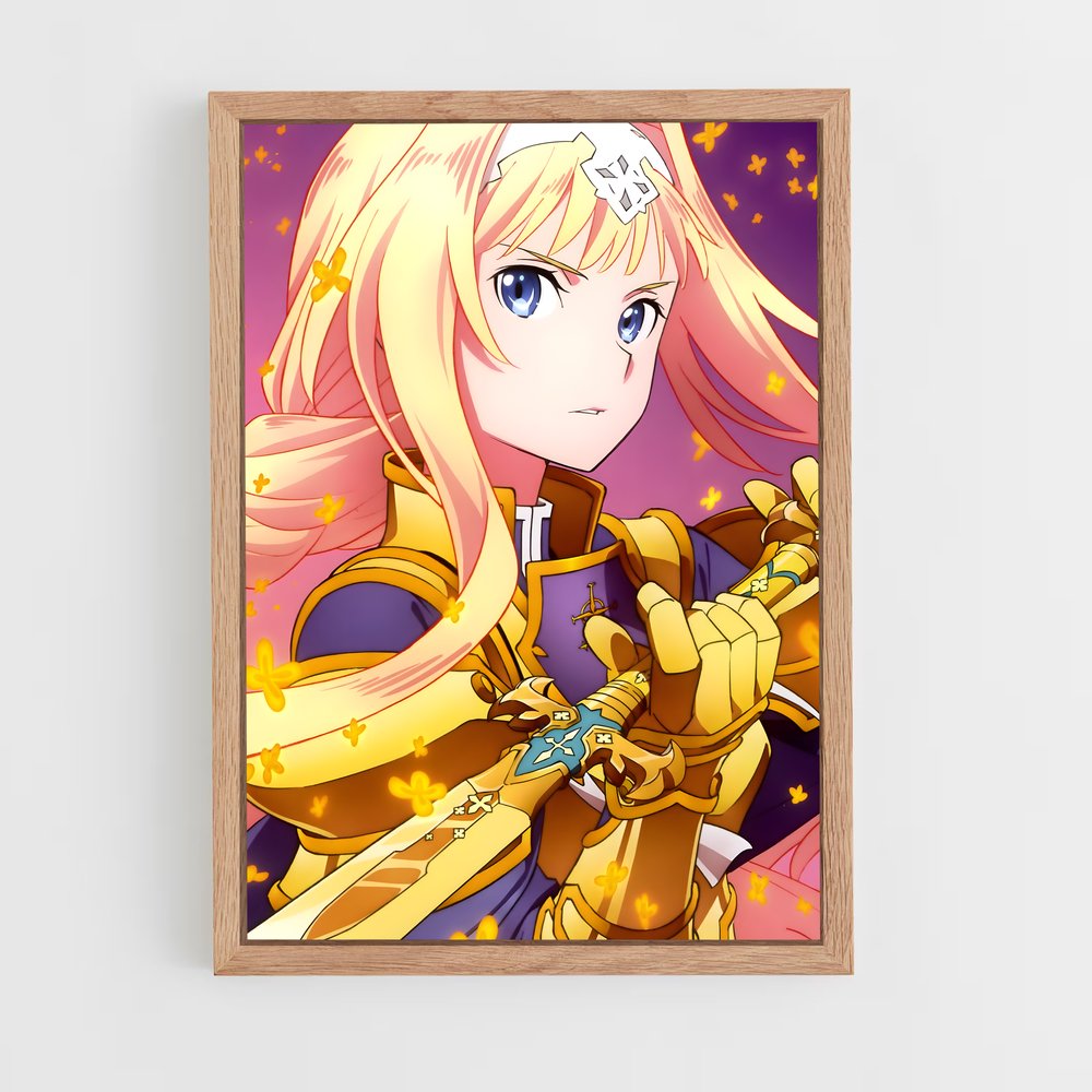 ap-alice sword art online-5 cadre Bois clair