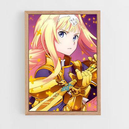 ap-alice sword art online-5 cadre Bois clair