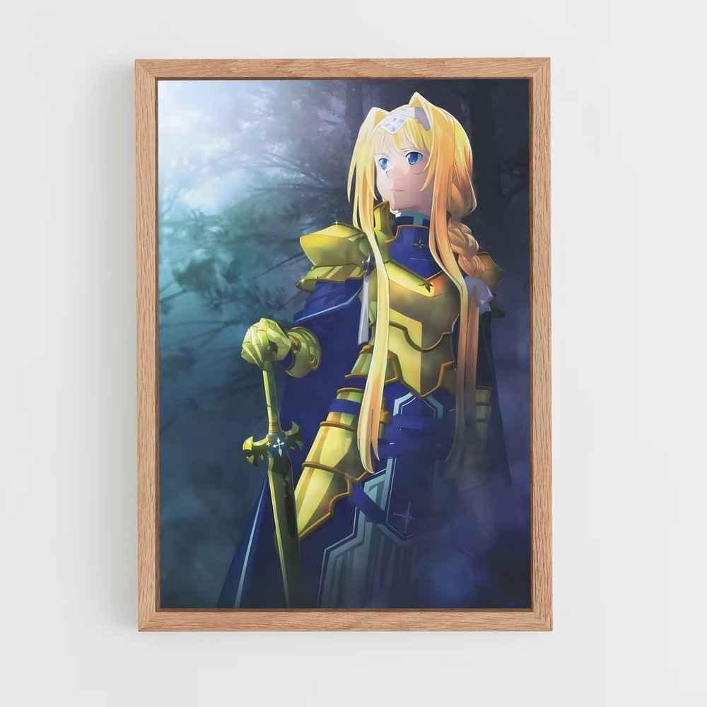 ap-alice sword art online-6 cadre Bois clair