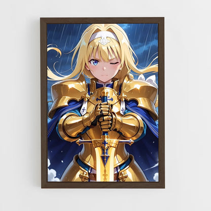 ap-alice sword art online-8 cadre Bois foncé