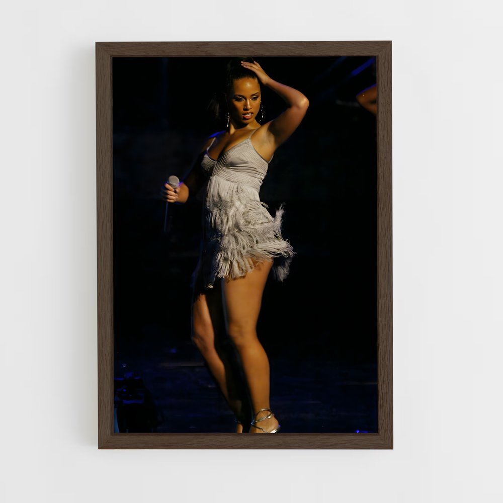 ap-alicia keys-1 cadre Bois foncé