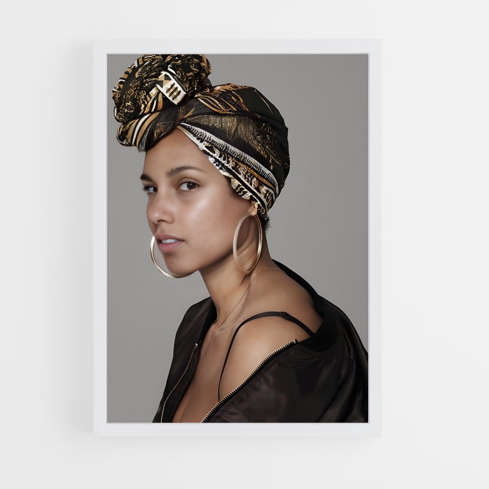 ap-alicia keys-5 cadre Blanc