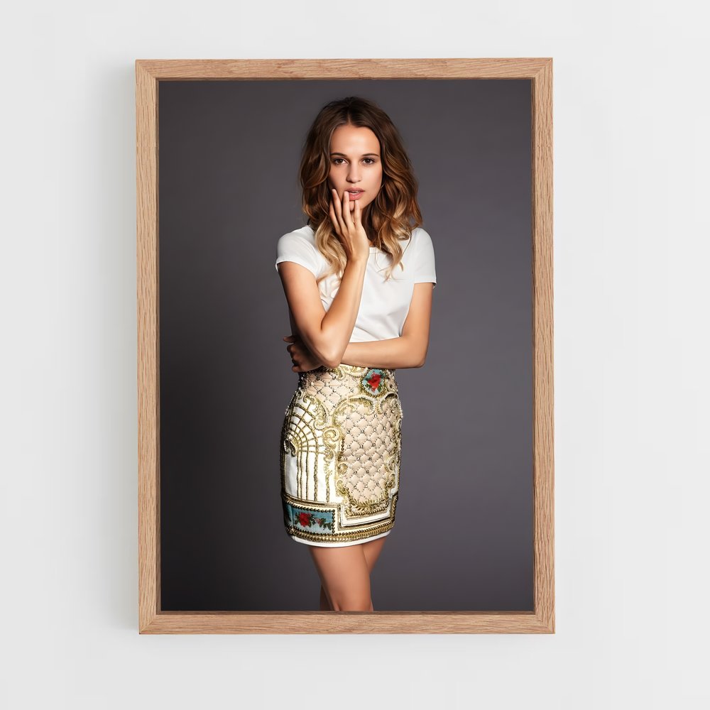 ap-alicia vikander-6 cadre Bois clair