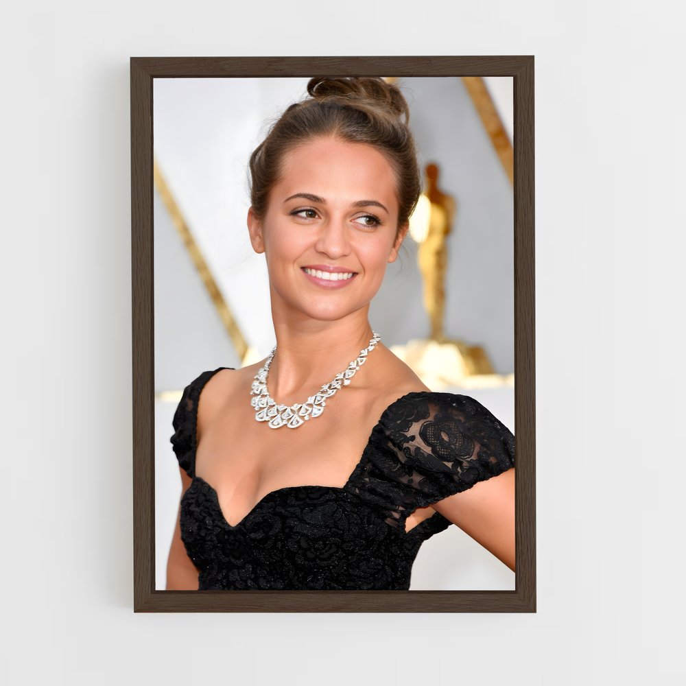 ap-alicia vikander-7 cadre Bois foncé