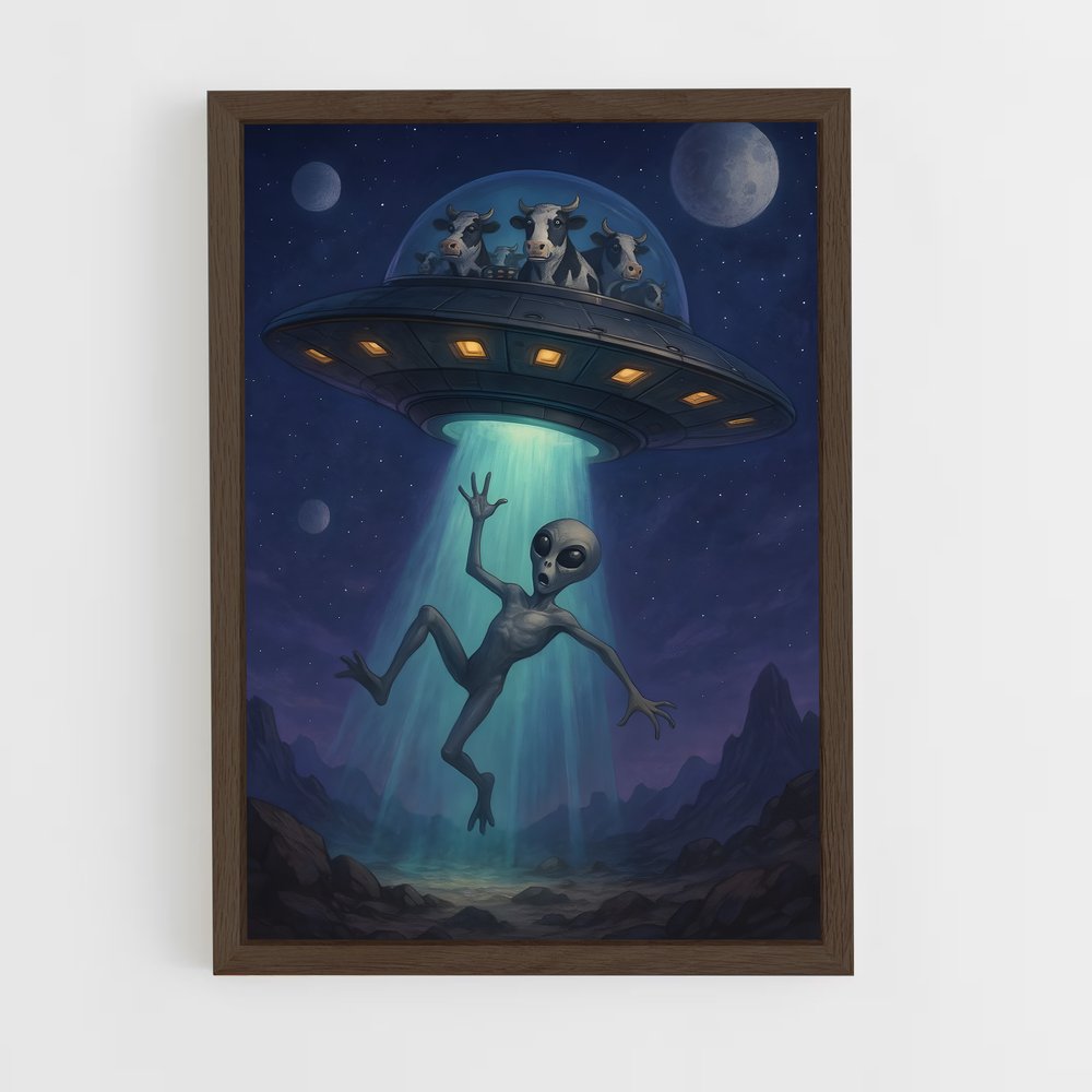 ap-alien abduction-1 cadre Bois foncé