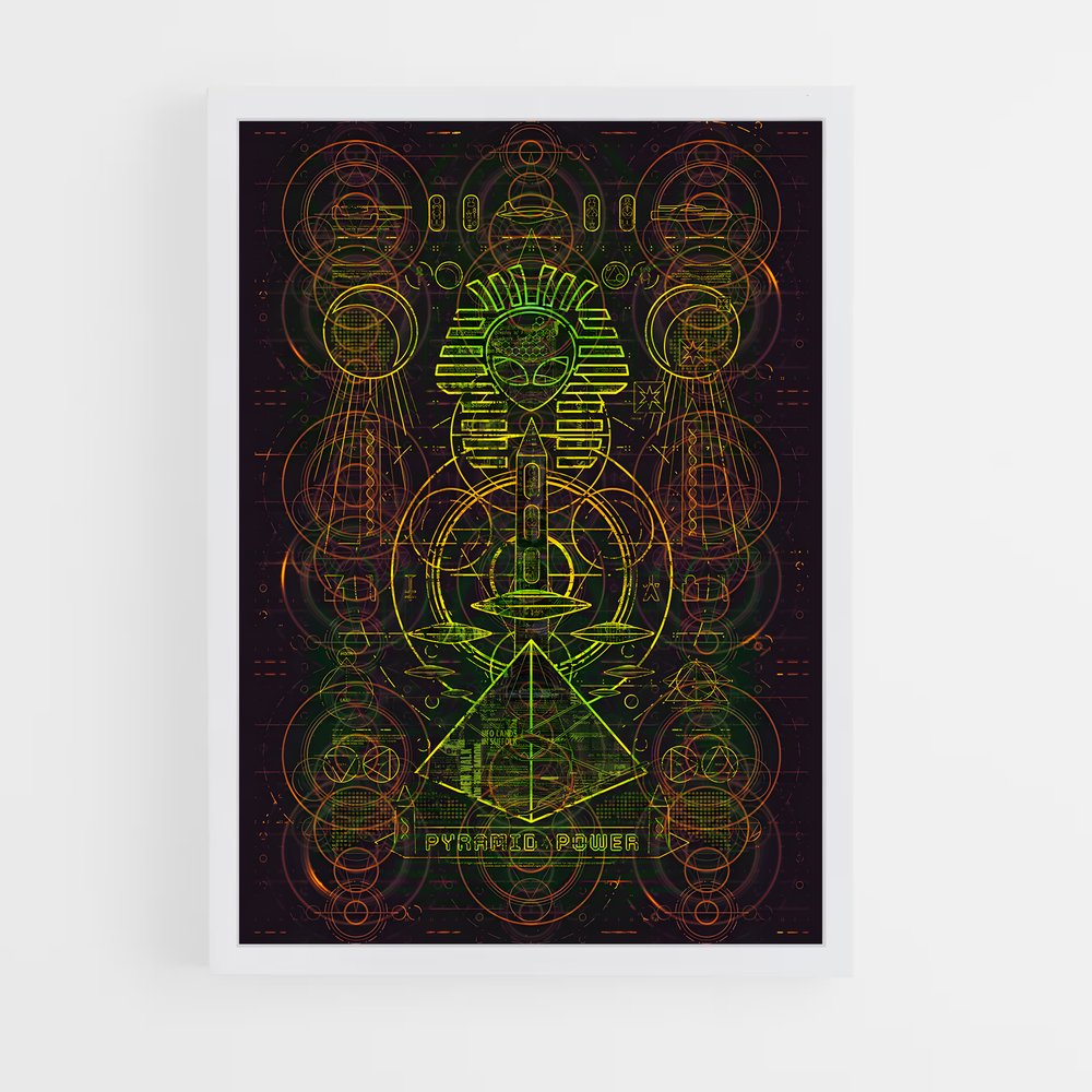 ap-alien hieroglyphs-3 cadre Blanc