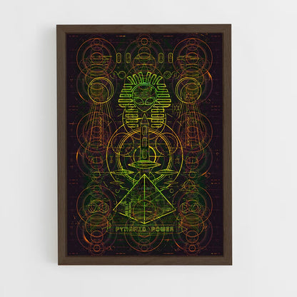 ap-alien hieroglyphs-3 cadre Bois foncé