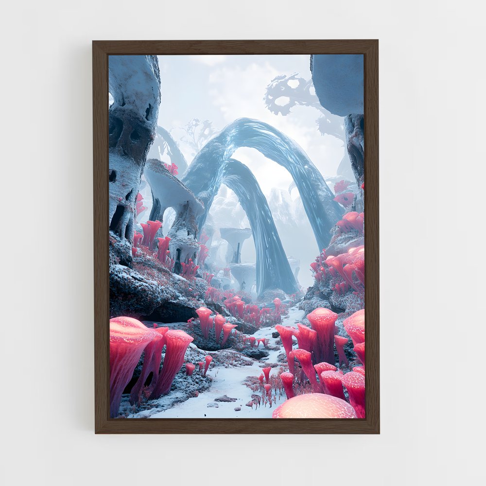 ap-alien landscape-3 cadre Bois foncé
