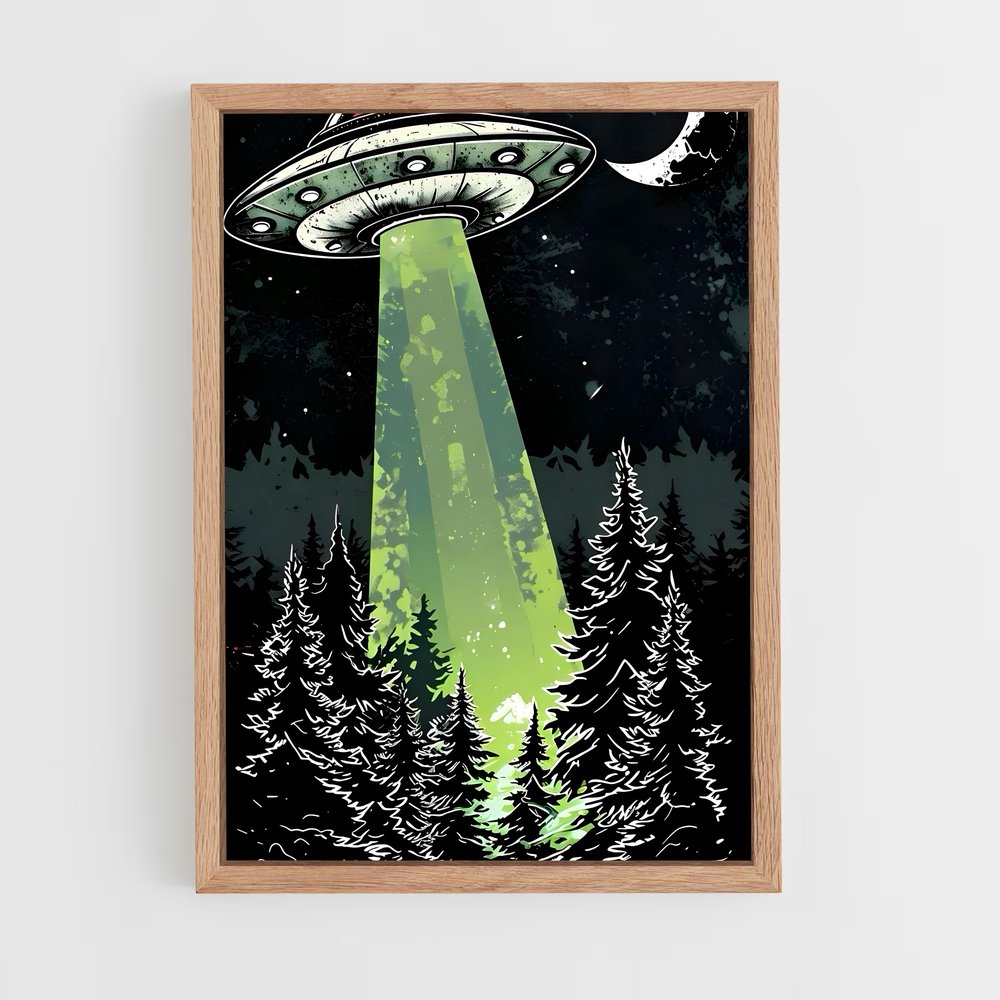 ap-alien spaceship-1 cadre Bois clair