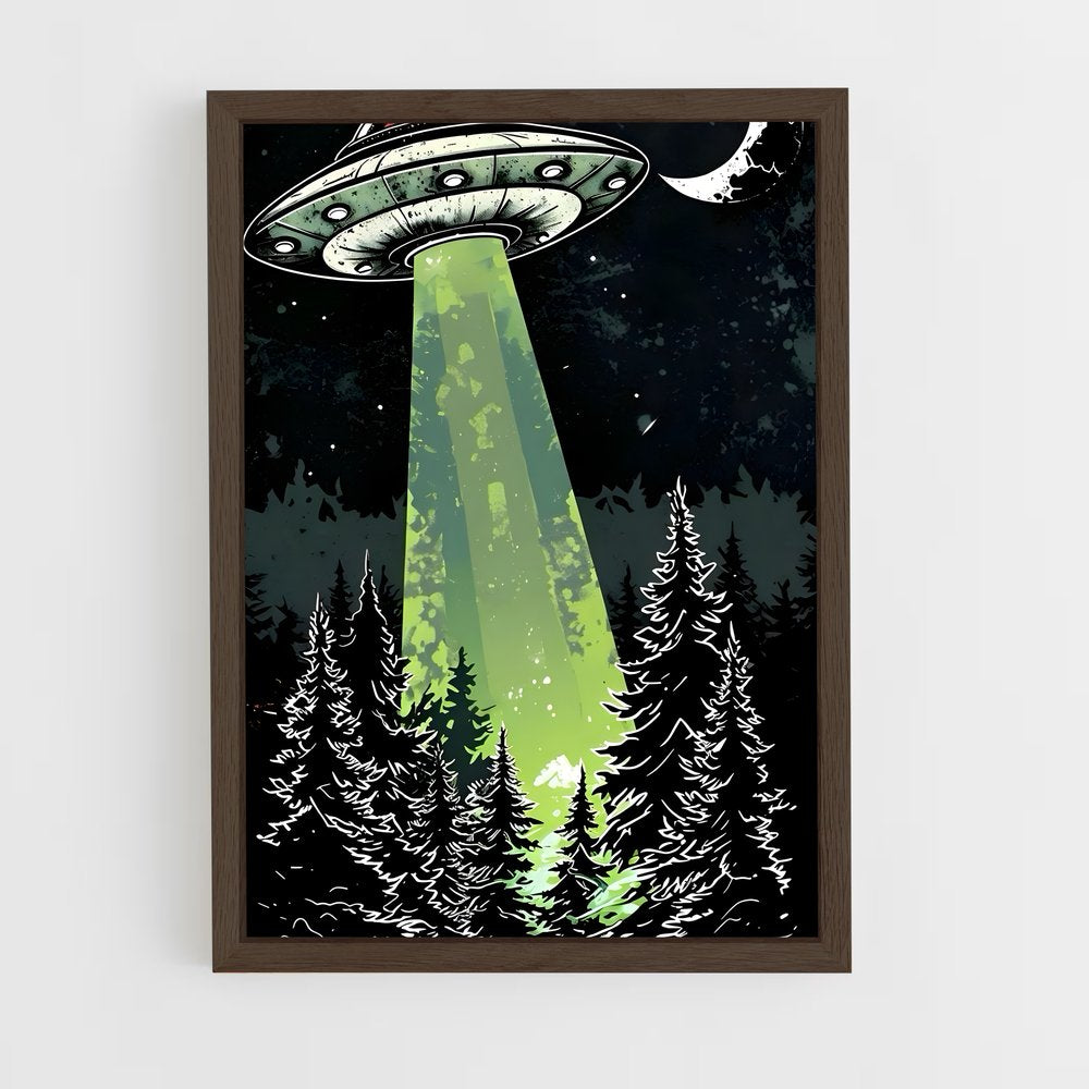 ap-alien spaceship-1 cadre Bois foncé