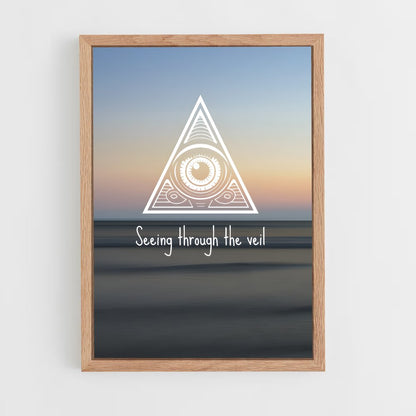 ap-all seeing eye-6 cadre Bois clair