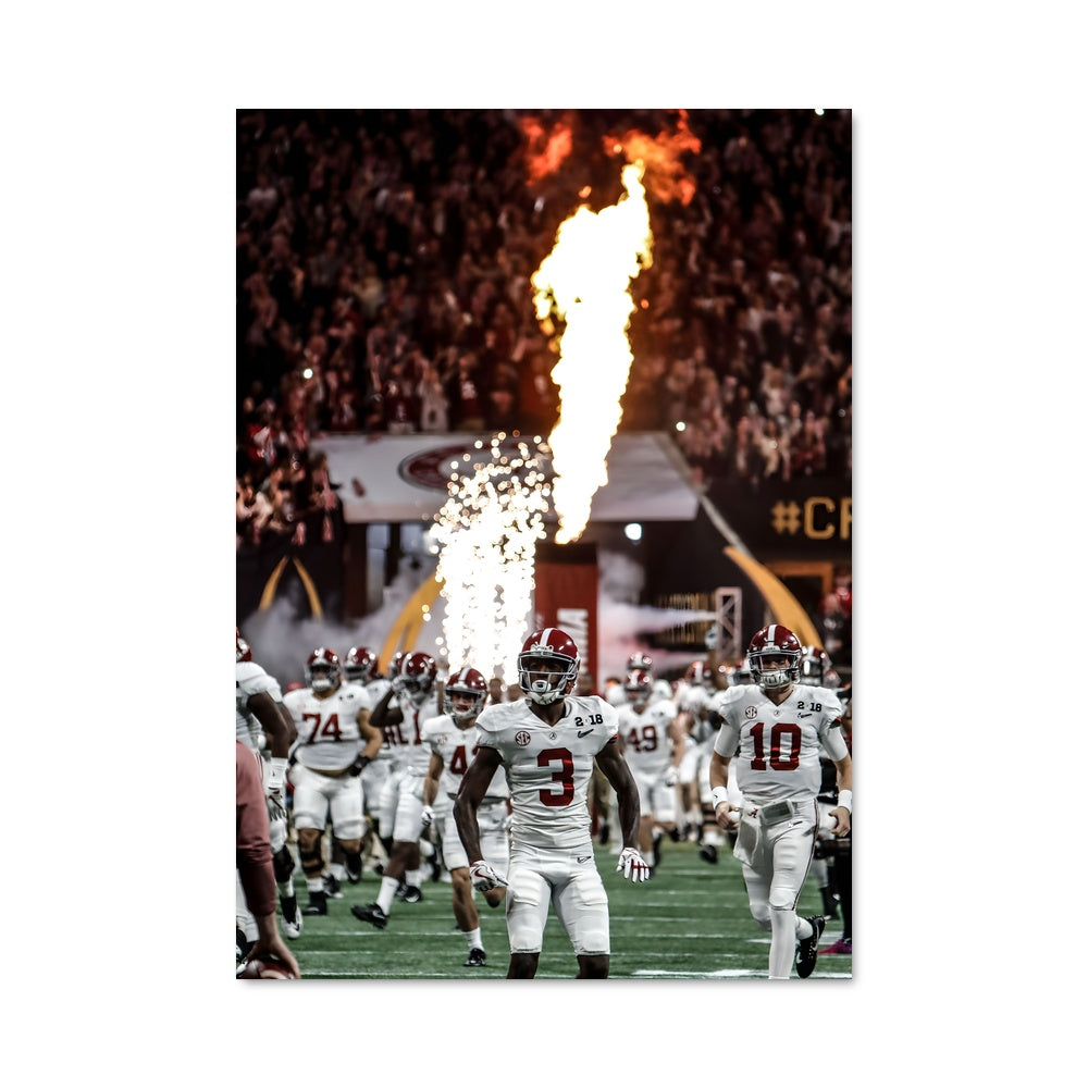 Poster Football en Flammes