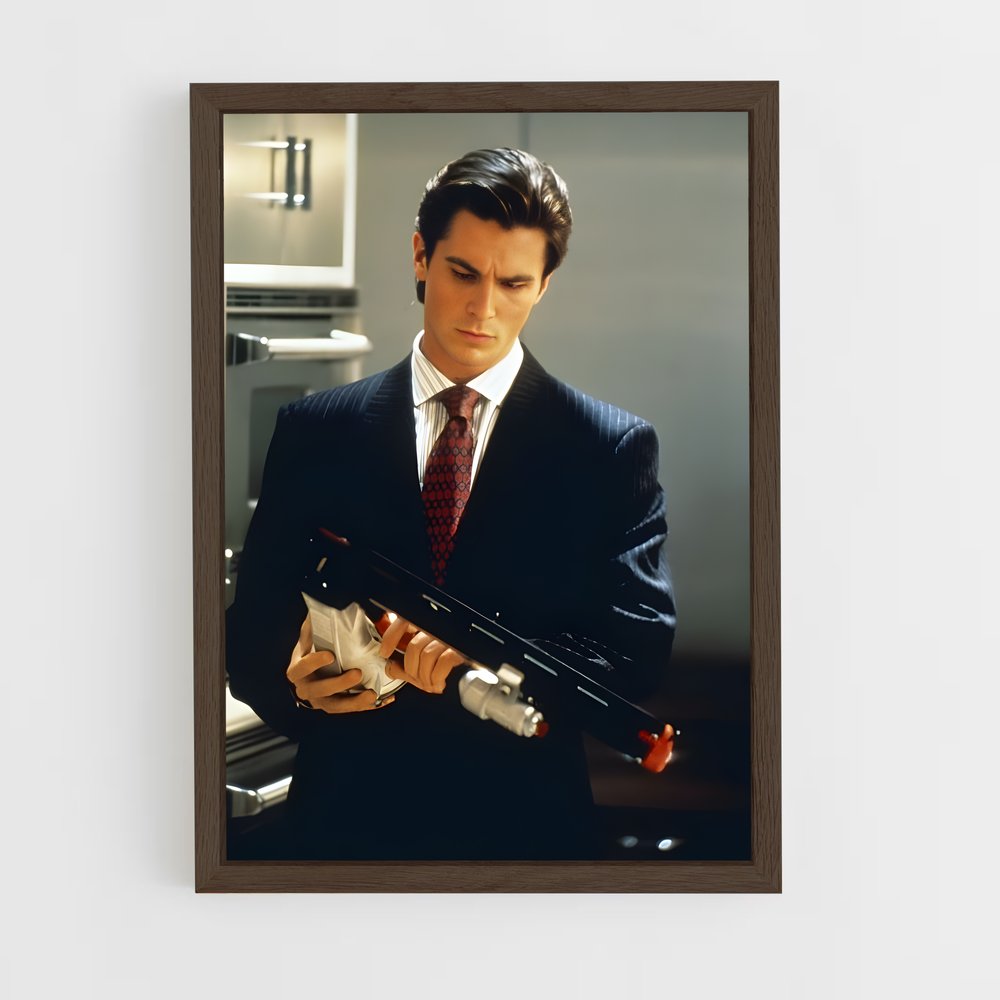 ap-american psycho-7 cadre Bois foncé