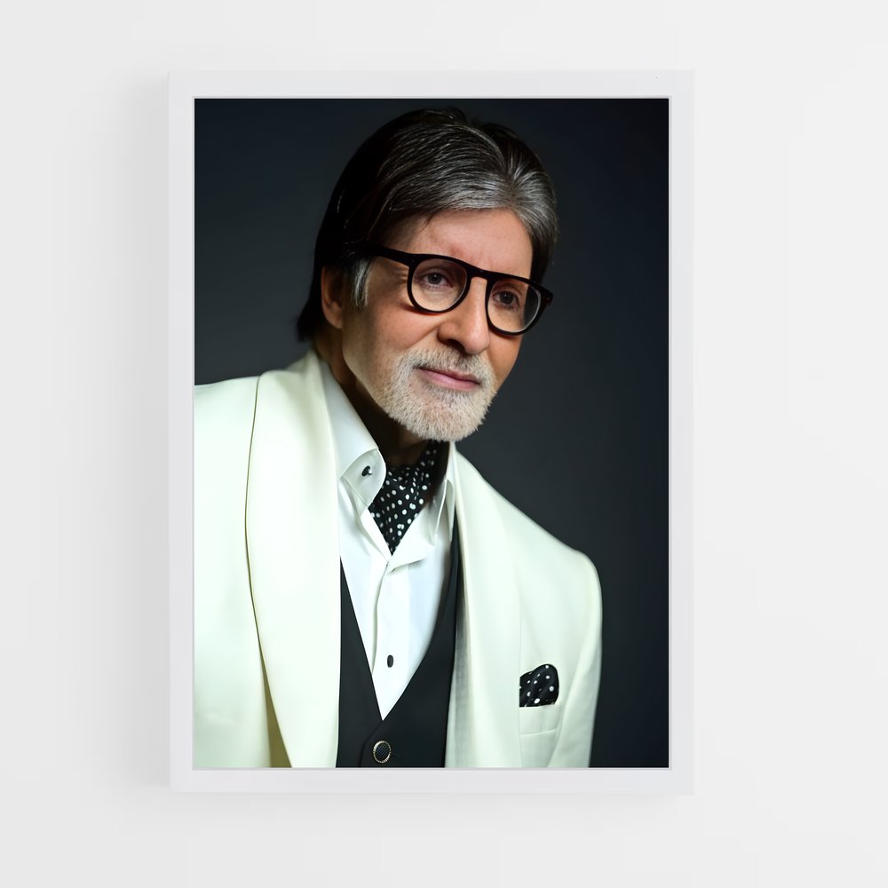 ap-amitabh bachchan-8 cadre Blanc