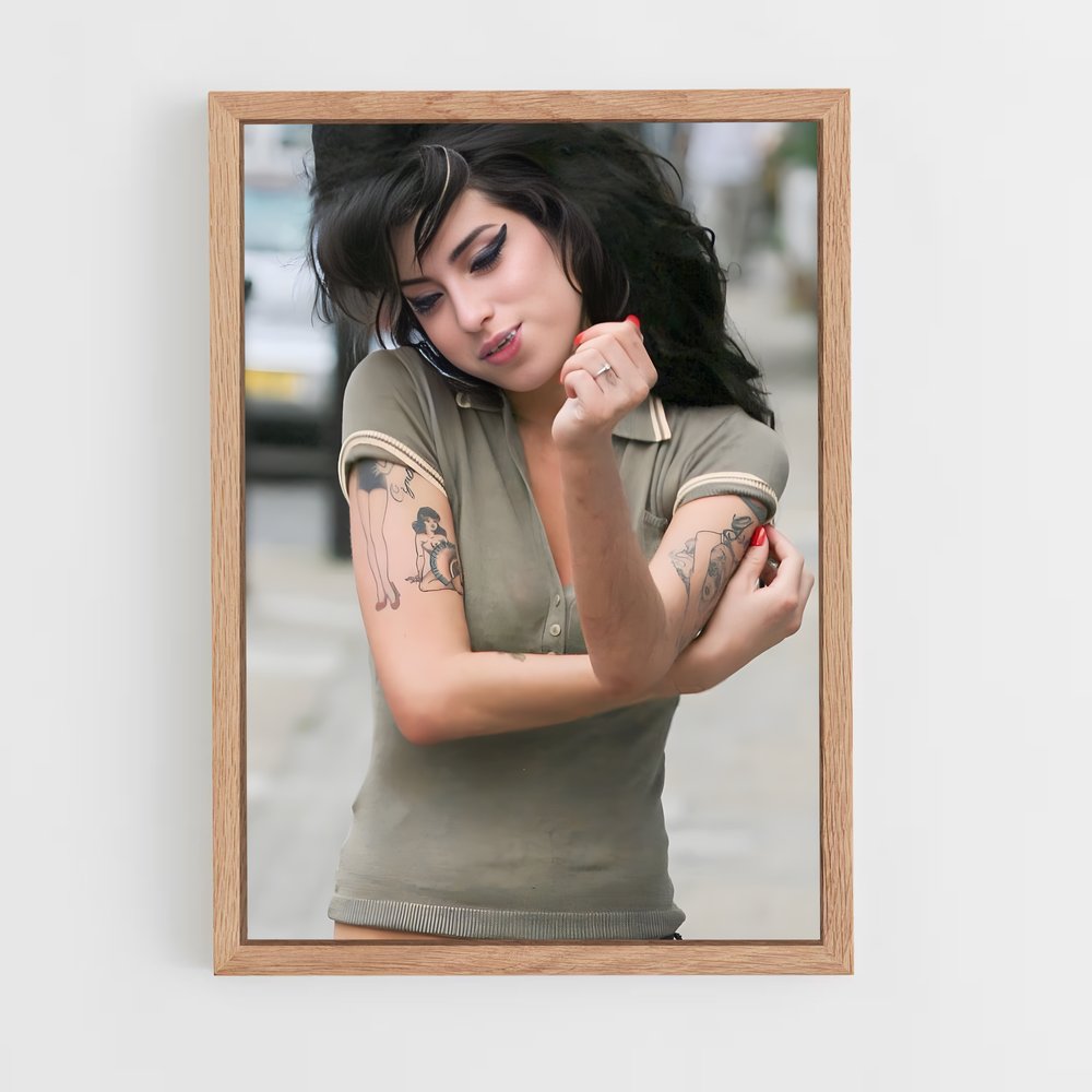 ap-amy winehouse-4 cadre Bois clair